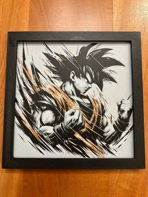 HueForge model: Goku in Orange by JustBe 3D Printing