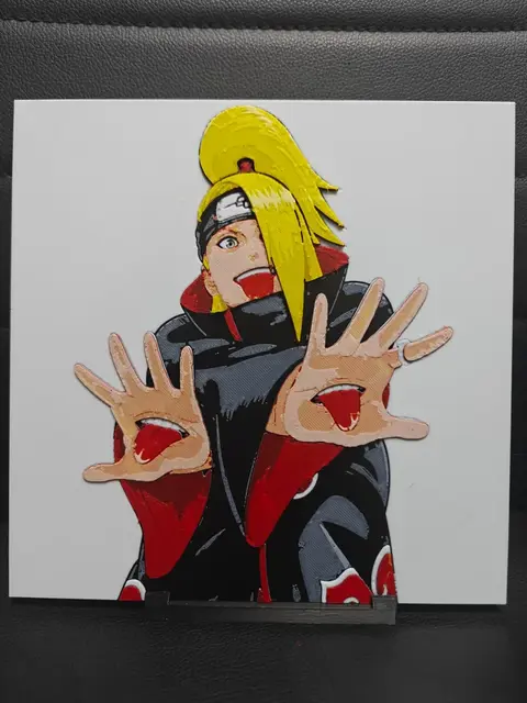 HueForge model: Deidara Naruto by TheHueforgeLady