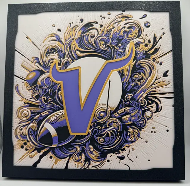 HueForge model: Minnesota Vikings - NFL Hueforge by Canadian Gamer