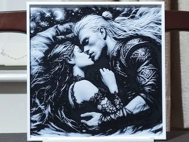HueForge model: A Viking Love Story - HueForge 2 Color by BoDad
