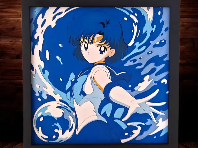 HueForge model: Sailor Mercury - Sailor Scouts Set by Side Quest Hues