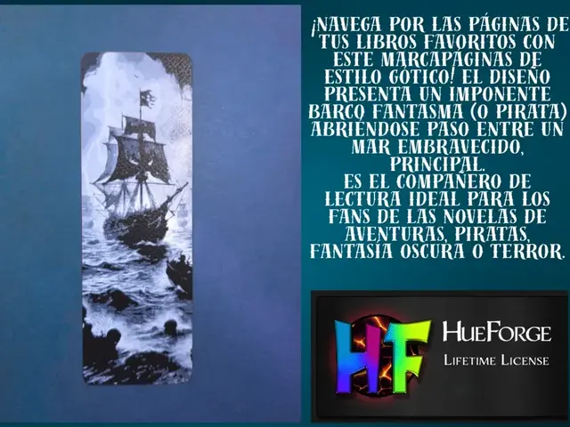 HueForge model: Bookmark Ghost Ship  v3 by FYTY112