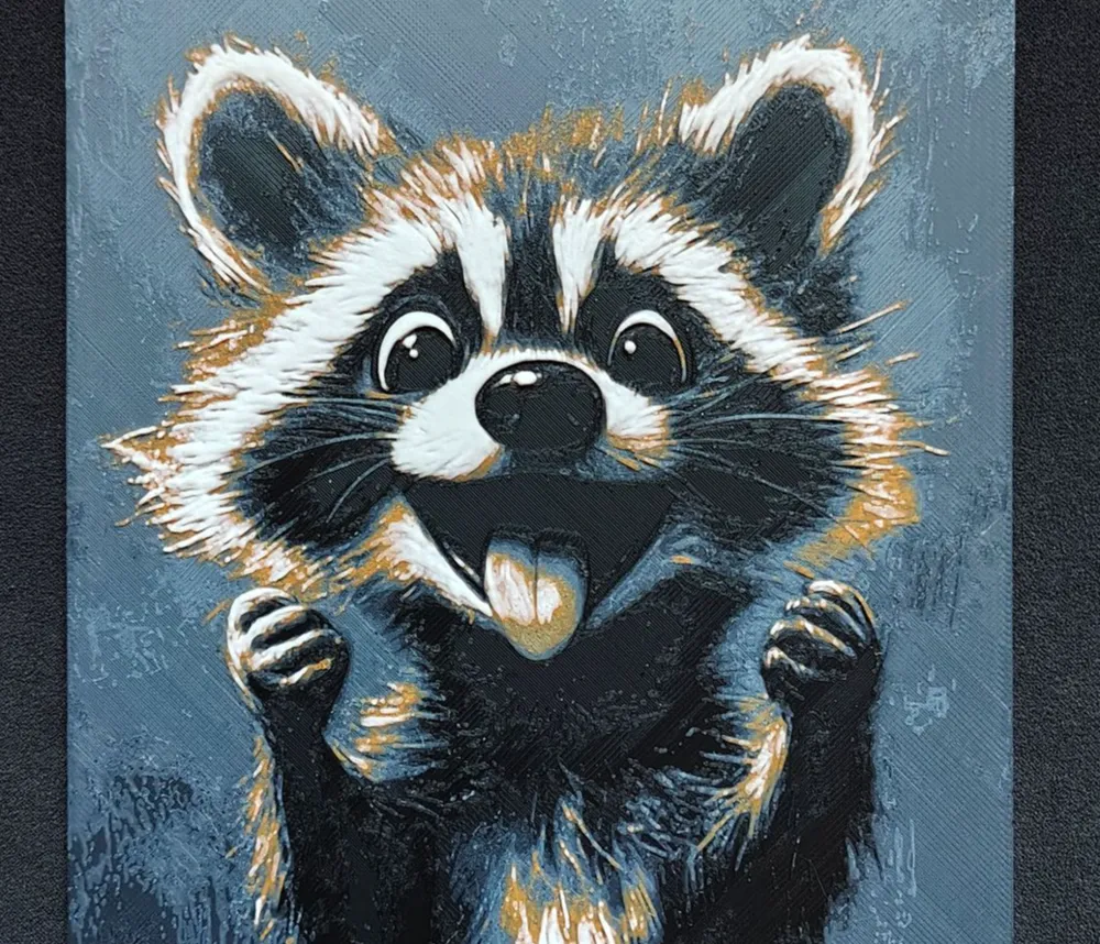 Racoon HueForge by fD.667 HueForge model: Racoon HueForge by fD.667