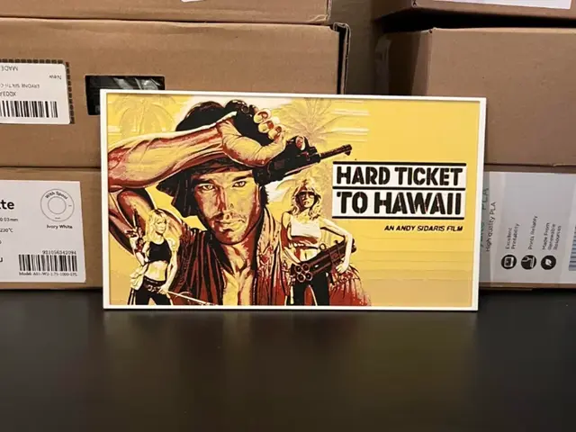HueForge model: Hard Ticket to Hawaii Hueforge by Estiv