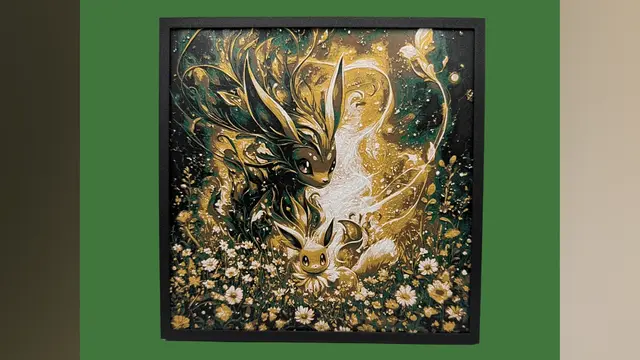 HueForge model: Eevee with Leafeon - Pokemon Hueforge by Canadian Gamer