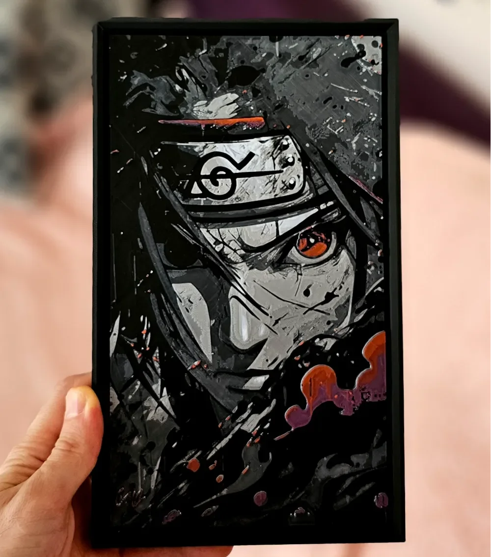 Itachi Uchiha - Naruto (HueForge) by C3D HueForge model: Itachi Uchiha - Naruto (HueForge) by C3D