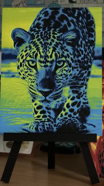 HueForge model: Leopard HueForge blu yellow 182x230 by enricoRE