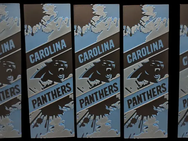 HueForge model: Carolina Panthers 50mmx150mm bookmark by MythicHue's