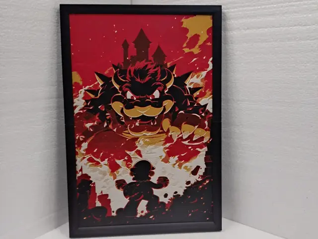 HueForge model: Mario vs Bowser by Asgar3D