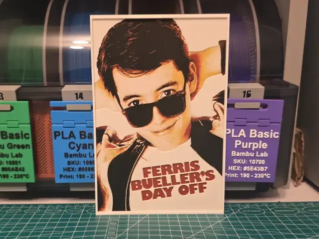 HueForge model: Ferris Bueller's Day Off Movie Poster - Hueforge by Lumpy3D