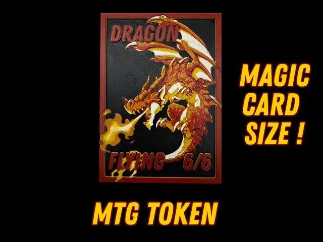 HueForge model: 6/6 Dragon Token - Magic the Gathering by Canadian Gamer