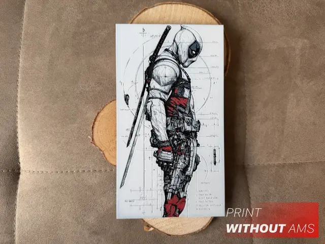 HueForge model: Deadpool Art Print - Hueforge by Loupes