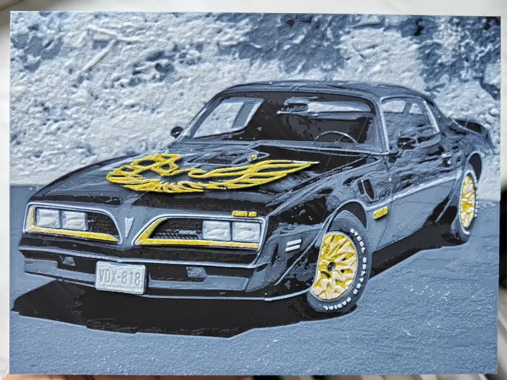 Pontiac Firebird Trans Am - 1977 - Hueforge by BeaN HueForge model: Pontiac Firebird Trans Am - 1977 - Hueforge by BeaN