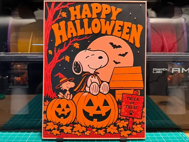 HueForge model: Snoopy Halloween Poster by liv_3d