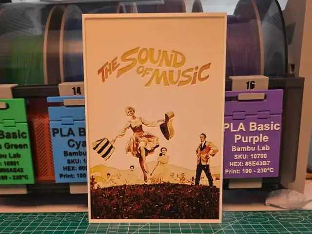 HueForge model: The Sound of Music Movie Poster - Hueforge Art by Lumpy3D