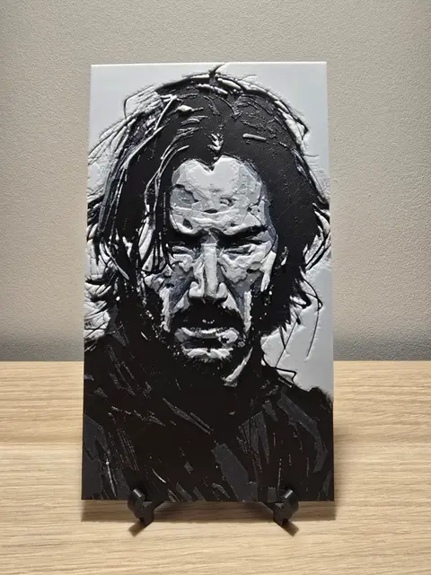 HueForge model: Keanu Reeves Hueforge by Kactus Fpv