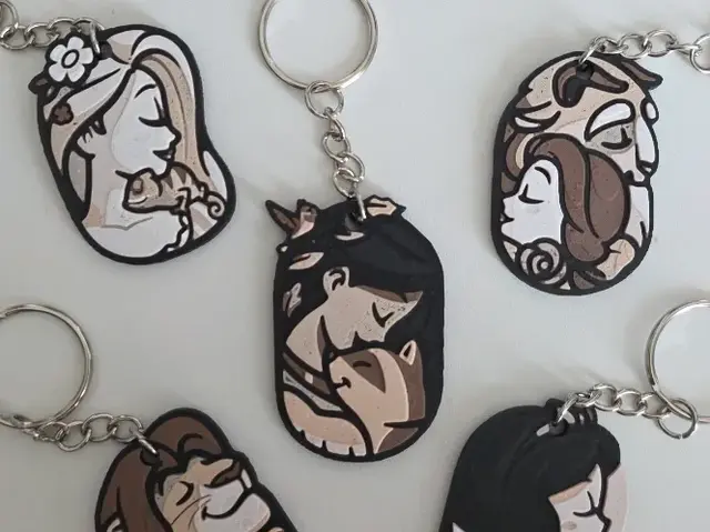 HueForge model: Disney Pocahontas Keychain by RIVY3Dprint