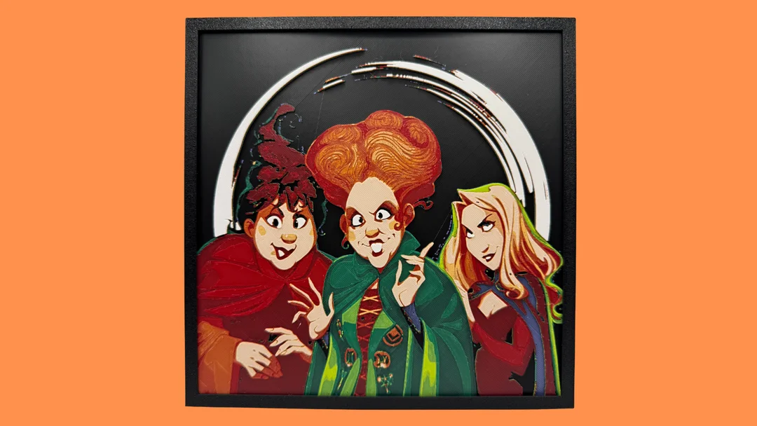 Sanderson Sisters - Hocus Pocus Hueforge by Canadian Gamer HueForge model: Sanderson Sisters - Hocus Pocus Hueforge by Canadian Gamer