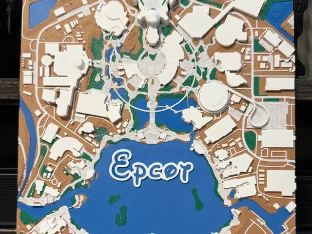 HueForge model: Map of Epcot by Krave