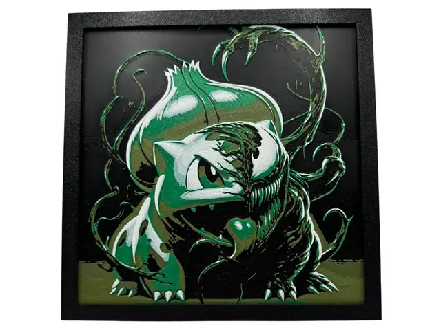 HueForge model: Venomized Bulbasaur by Canadian Gamer