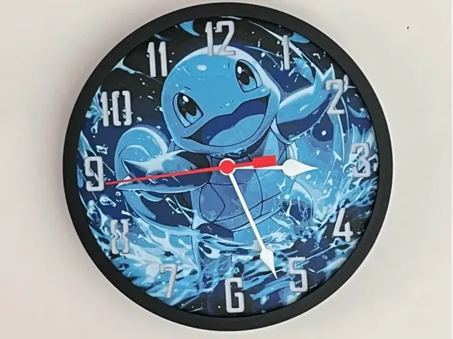 HueForge model: Customizable Clock - Squirtle by 3djd