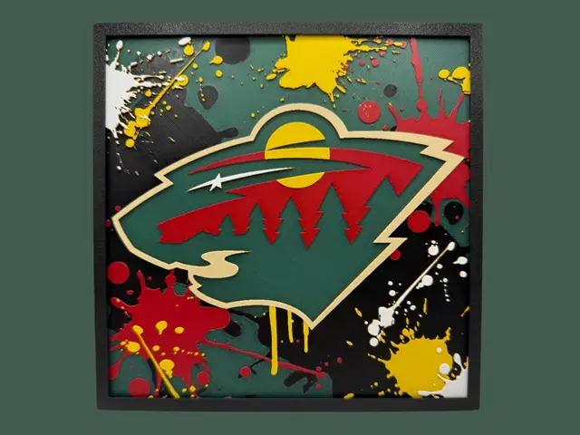 HueForge model: Minnesota Wild - Series 2 - NHL by Canadian Gamer