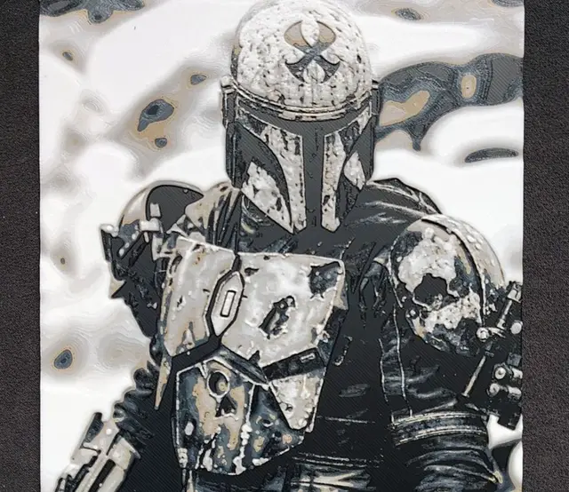 HueForge model: Mandalorian HueForge by fD.667