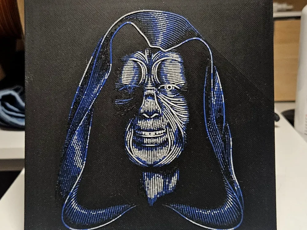 Start Wars Darth Sidious by Mano's 3d_Art HueForge model: Start Wars Darth Sidious by Mano's 3d_Art