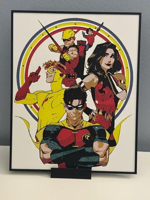 HueForge model: Teen Titans by Strata Prints