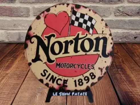 HueForge model: Plaque Vintage Norton Motorcycles hueforge by leshowpatate