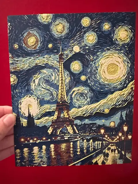 HueForge model: EIFFEL TOWER IN VAN GOGH STYLE HUEFORGE by Cré'Art 3D