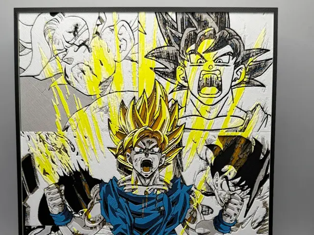 HueForge model: Dragonball  Hueforge- Goku Manga Panel by MonkeyForge 3D