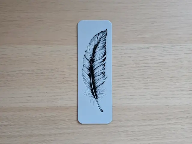 HueForge model: Feather Bookmark by Atrus Design
