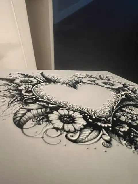 Blossoming Heart Flower Hueforge