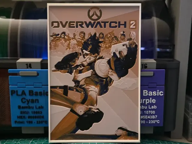 HueForge model: Overwatch 2 Poster – Hueforge Artwork by Lumpy3D