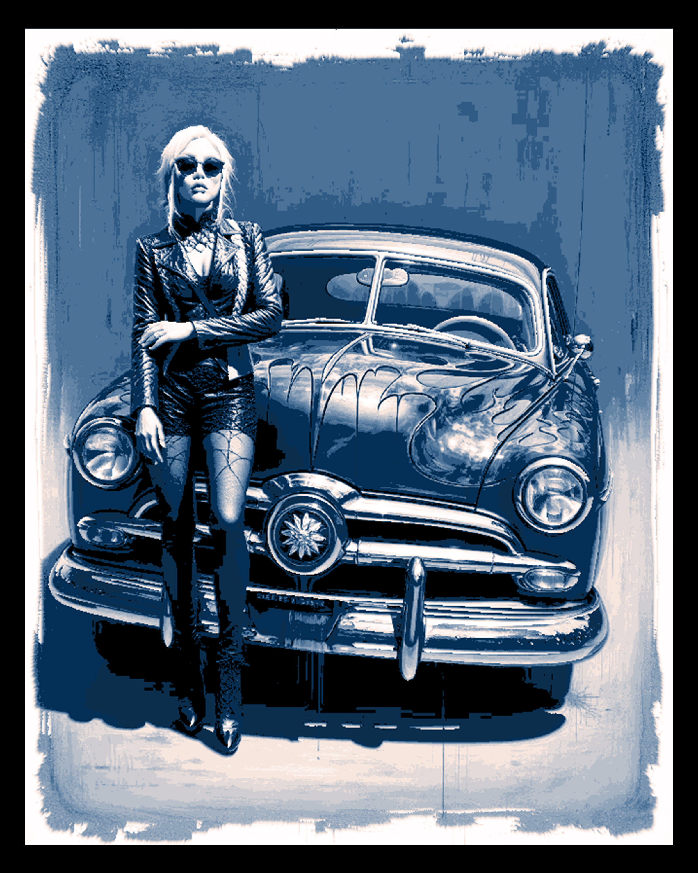 Printed Wall Art - Classic hotrod and the queen of the races - Hueforge art by BooneCo3d HueForge model: Printed Wall Art - Classic hotrod and the queen of the races - Hueforge art by BooneCo3d