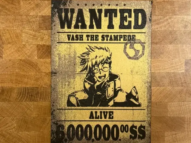 HueForge model: Trigun - Vash, The Stampede - Wanted by Pretty Okay Prints
