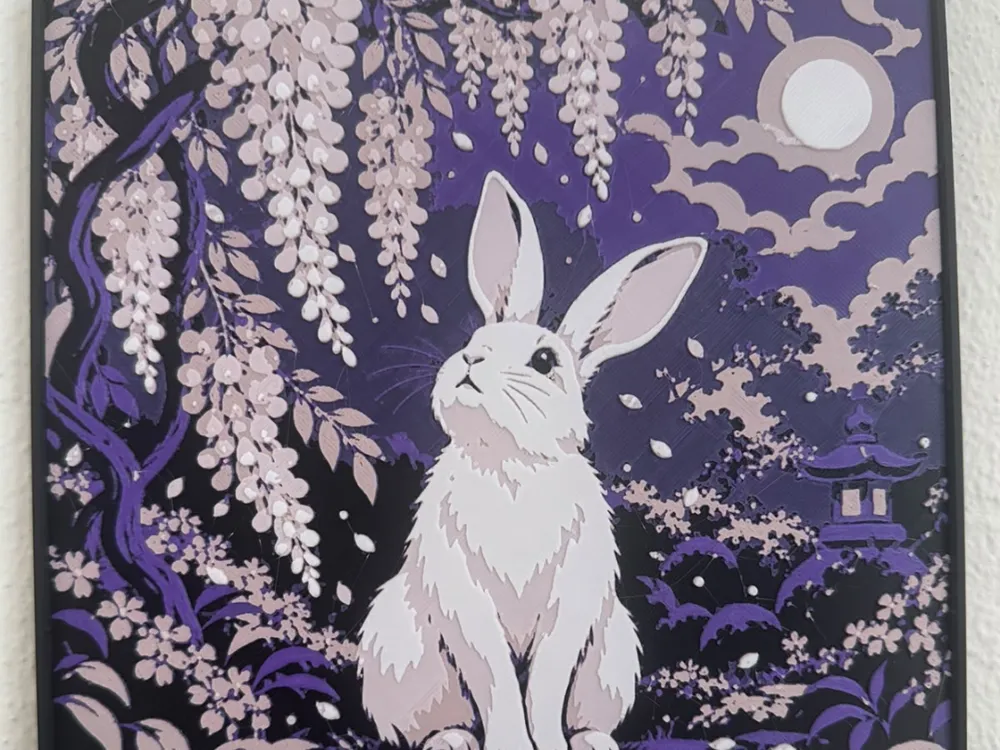 Fuji: Wisteria — Stillness by TowerLayers HueForge model: Fuji: Wisteria — Stillness by TowerLayers