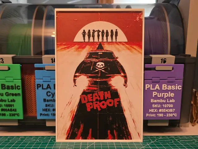 HueForge model: Death Proof Movie Poster -Hueforge Art by Lumpy3D