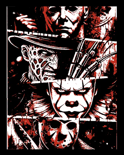 HueForge model: The Villians of the Horror Movies in our lives - Hueforge Art by BooneCo3d