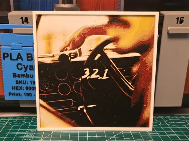 HueForge model: Tucker Wetmore "3,2,1" Single - Hueforge Art by Lumpy3D