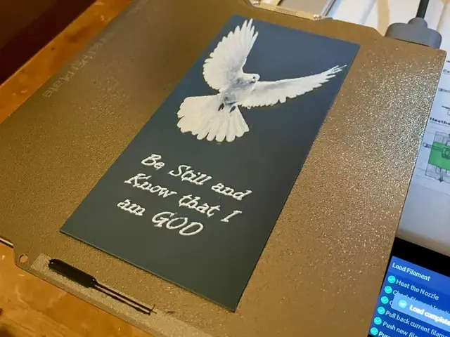 HueForge model: Psalms 46:10 Dove by 3D_Forged
