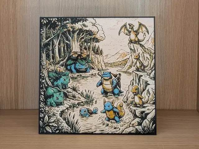 HueForge model: Kanto Region Pokemon Hueforge & Frame by Nextopia