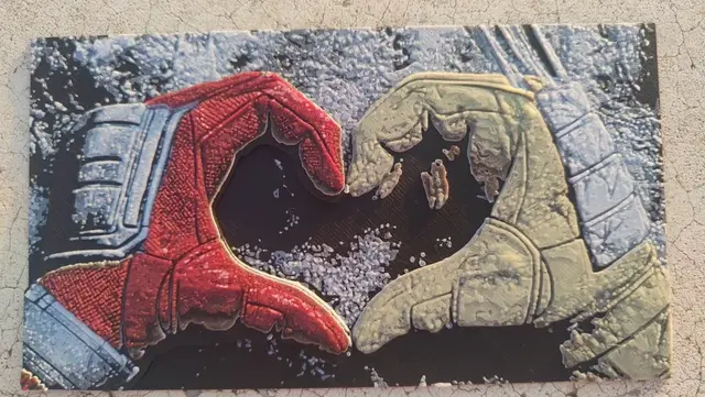 HueForge model: Hueforge  Deadpool and Wolverine heart by Litolunar