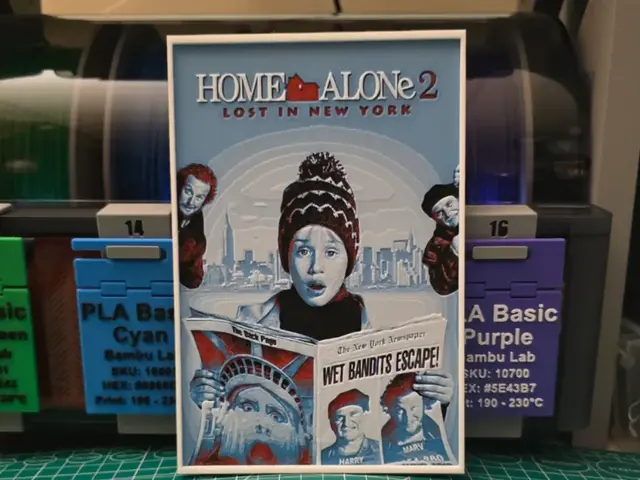 HueForge model: Home Alone 2 Move Poster - Hueforge Art by Lumpy3D