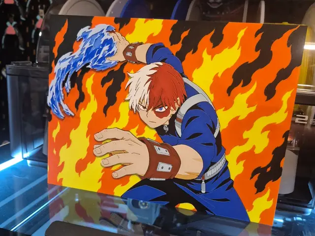 HueForge model: My Hero Academia - Shoto MHA Hueforge by Glitch Kitten