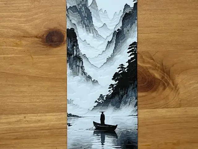 HueForge model: mountain bookmark by Morganja