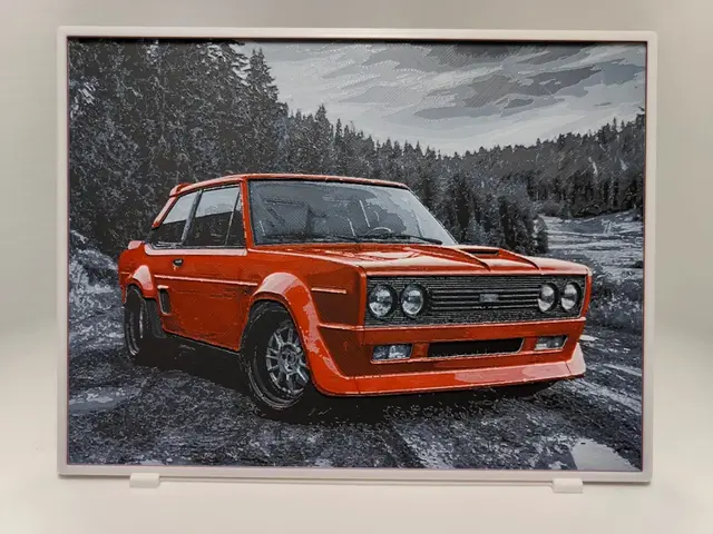 HueForge model: Fiat 131 Abarth - Hueforge by BeaN