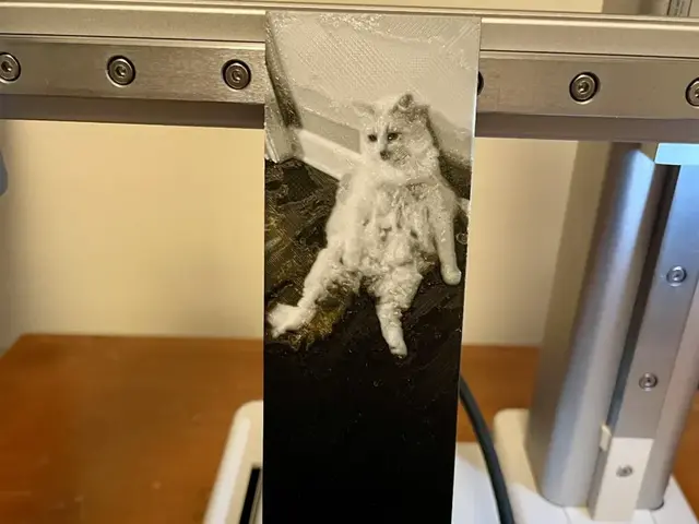 HueForge model: Relaxed Cat Bookmark by 3D_Forged