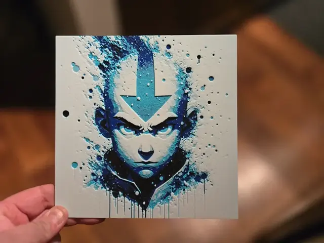 HueForge model: Graffiti Avatar Aang Hueforge by 3Ree Printing